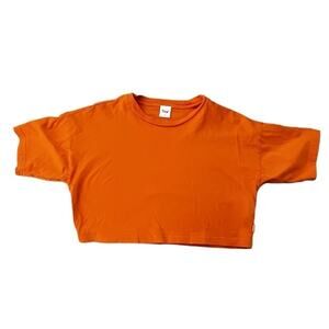 TNA Orange cropped Tee by Aritzia